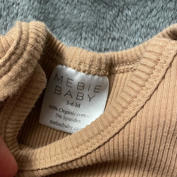 Mebie Baby short sleeve organic cotton snap bodysuit 3-6 months - Picture 3 of 3